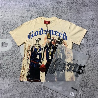 Godspeed Beige ''Out Of Many, One'' Graphic Skeleton Double-Sided T-Shirt Men's S