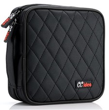 CD DVD Case 40 Capacity Disc Storage Wallet Binder for Car Travel Home Black