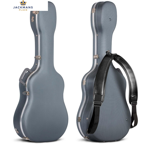 CAHAYA Acoustic Guitar Case Black ABS Waterproof 41 inches, 41 Navy