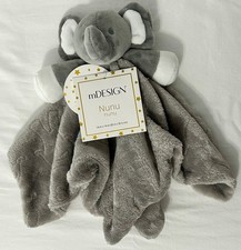 mDesign Baby Gray Elephant Lovey Snuggle Blankie Security Blanket 14 x14 NWT