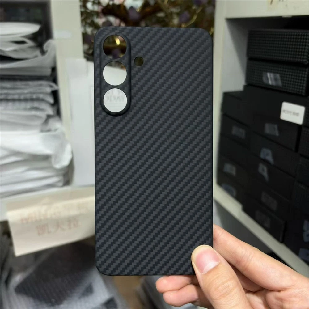 Magnetic Genuine Aramid Carbon Fiber Case For Samsung Galaxy S25 FE Armor Cover - Picture 2 of 6