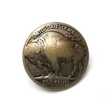 Domed Buffalo Nickel for Craft Accents - Snap - Rivet - Button
