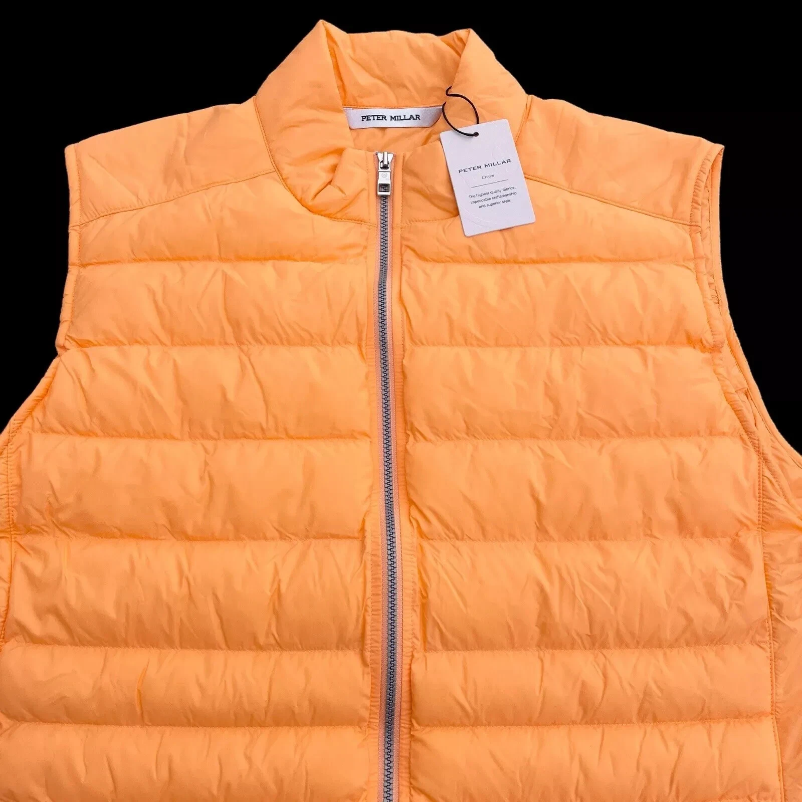 Peter Millar Crown Light Insulated Full Zip Puffer Vest Jacket Orange Large $200
Opens in a new wind