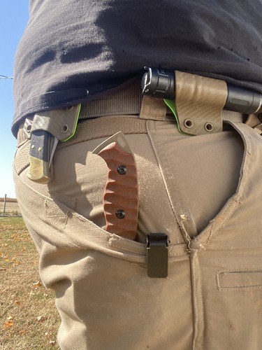 KaBarSHORT Multi carry OptionKydex Sheath400grit&ferro Rod (Knife NOT Included!) - Picture 8 of 9