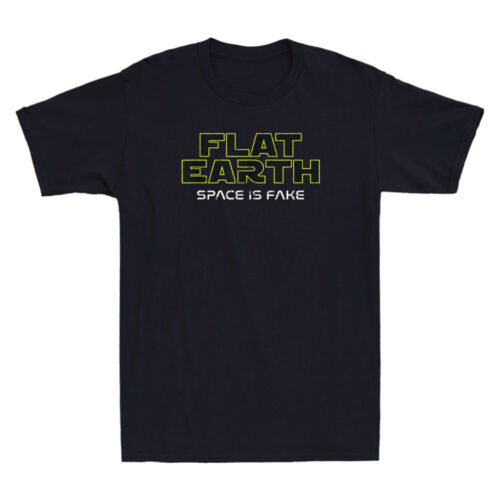 Flat Earth Space Is Fake Funny Landing Space Conspiracy Saying Men's T-Shirt Tee - Bild 3 von 3