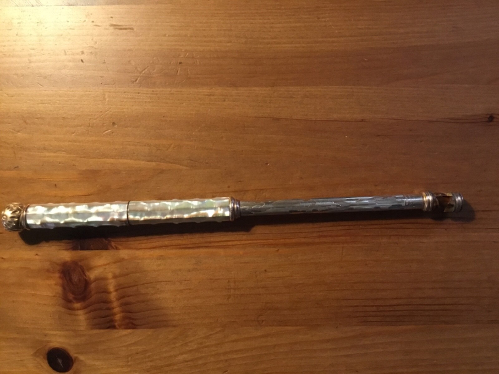 Antique Julius King Optical Company Opera Glasses Holder Mother Of