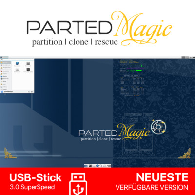 Parted Magic 2025 PC Recovery Repair 64GB USB-Stick 3.0 Linux