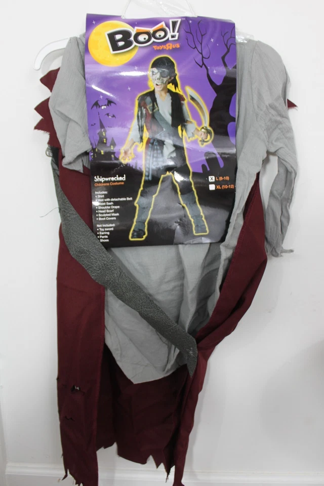 DISFRAZ FANTASMA PIRATA NIÑOS Náufrago Grande 8-10 Niño Zombie Monstruo Calidad Foto 2 de 4