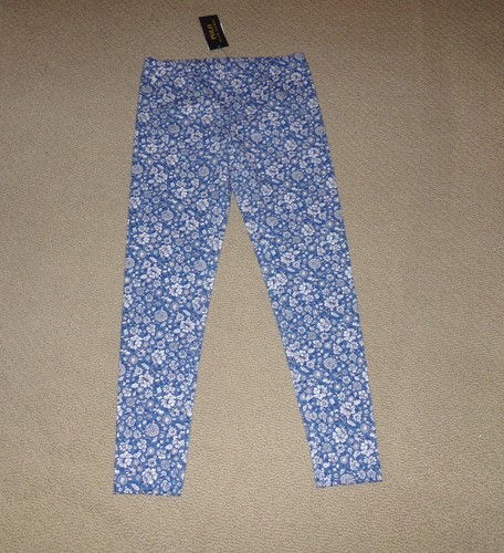 NEU MIT ETIKETT MÄDCHEN POLO RALPH LAUREN BLUMEN LEGGINGS GRÖSSE L 12-14