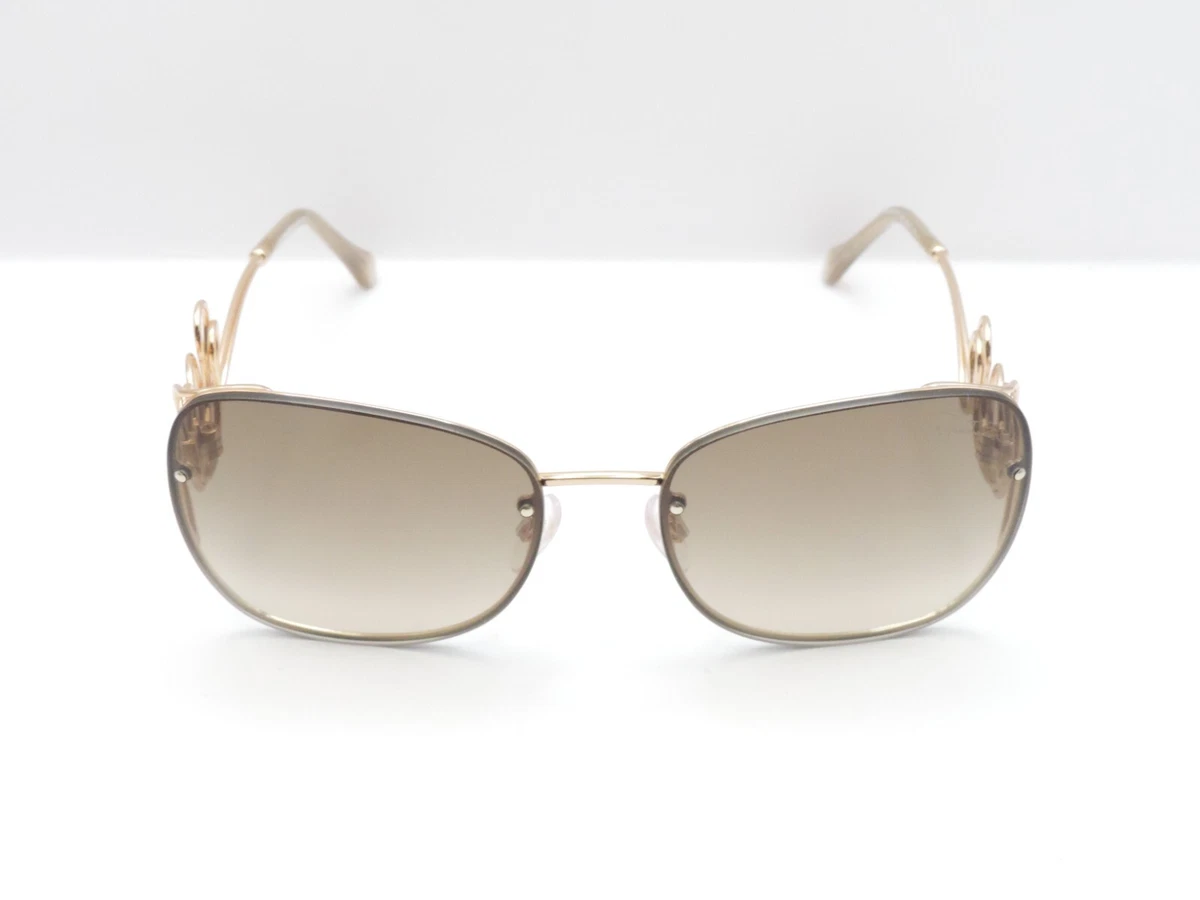 Roberto Cavalli Brown Square Sunglasses for Women for sale  display picture 1