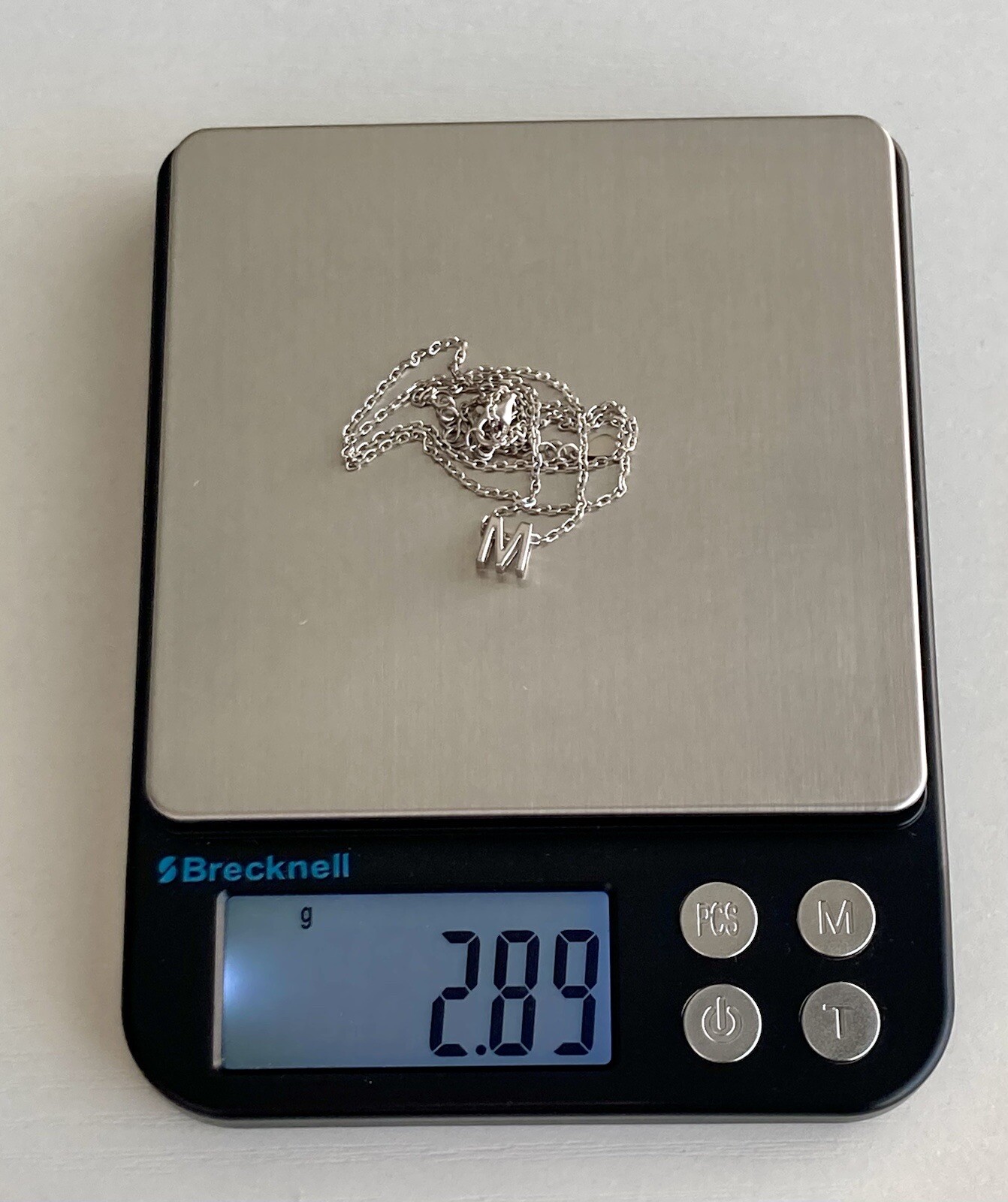 Sterling Silver M Initial Tiny Slide Pendant Char… - image 24