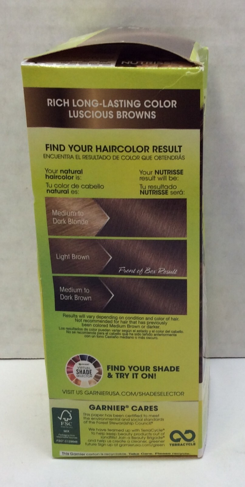 Garnier Nutrisse Nourishing Color Creme  60- Light Natural Brown, Free Shipping