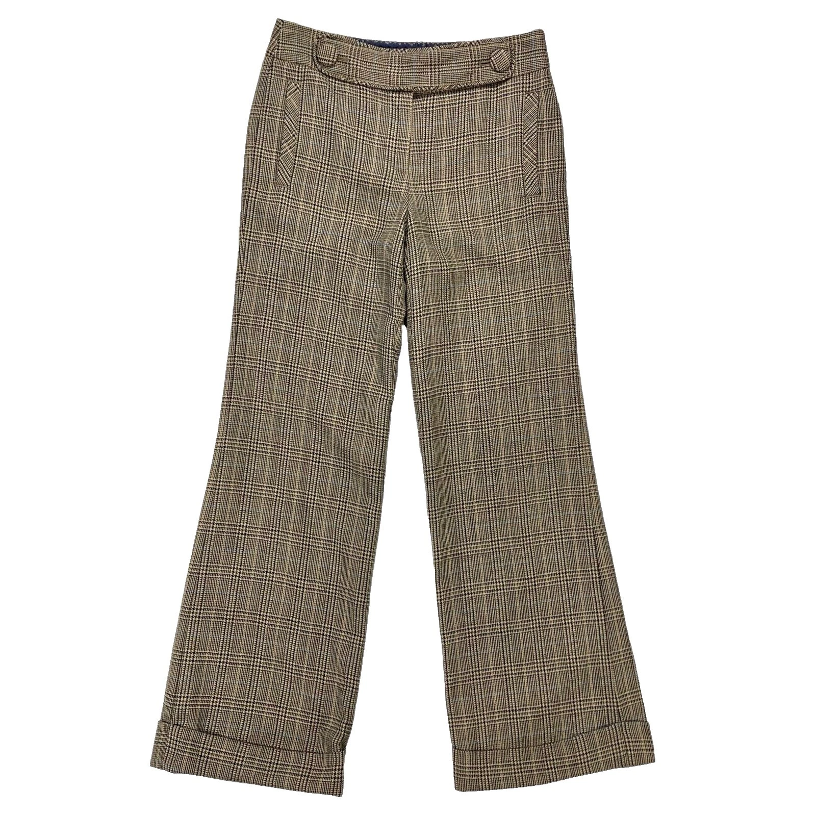 Женские шерстяные коричневые брюки J. CREW