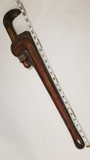 Vintage RIDGID 24 inch Heavy Duty Steel Straight Pipe Wrench Plumbing Tool USA