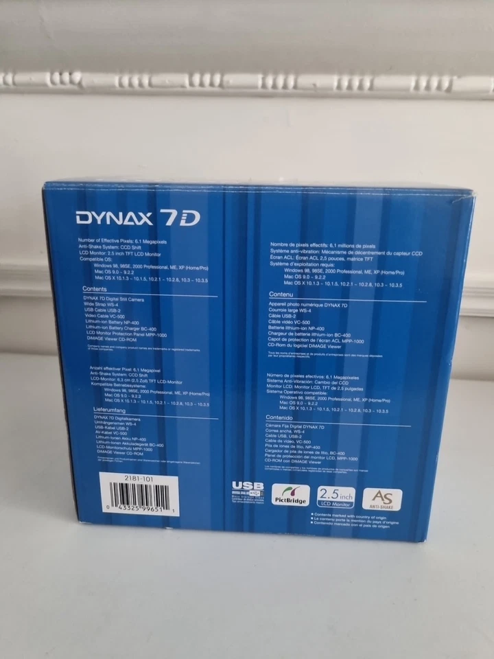 Konica Minolta Dynax 7D 6.1MP DSLR Camera Black 📷 BOXED With Charger ....... - Image 3 of 4