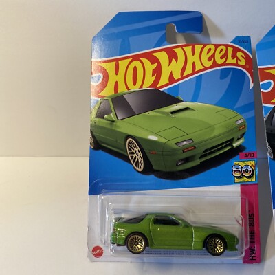 Hot Wheels 89 Mazda Savanna RX-7 FC35 Toy Car Set of 2 2023 Black