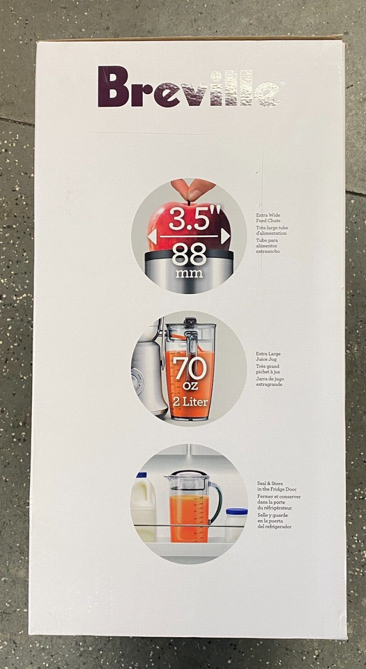 NEW Breville BJE830BSS the Juice Fountain Cold XL Blender Juicer