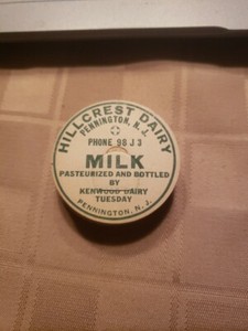 Hillcrest Dairy Milk Bottle Caps - Lot of 10 - Pennington, NJ