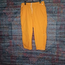 Vintage Nike Y2K womens neon orange ripstop nylon walking hiking capris XL