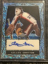 2024 Leaf Metal Hockey - Gilles Gratton - AUTOGRAPHED BLUE SP /8 - NY Rangers