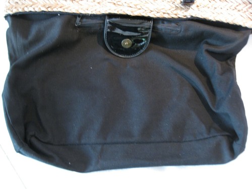 Magid große Tasche schwarz Stroh und Leopard Canvas (C) - Bild 10 von 11