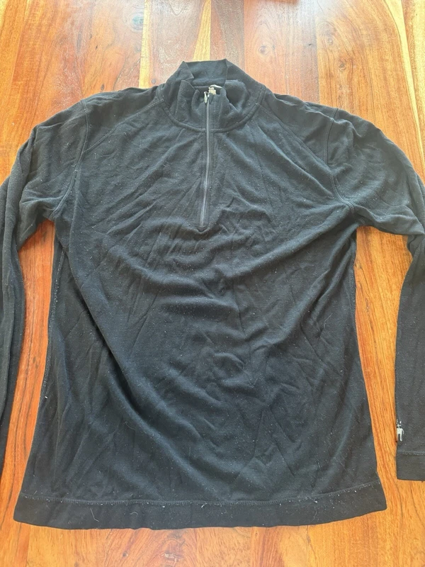 smartwool vintage 100% merino 1/4 zip base layer sweater
