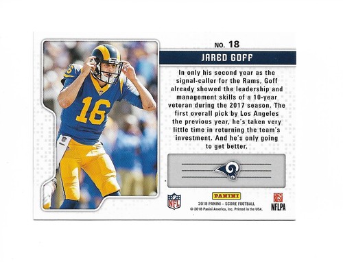 2018 Score Football Insert Singles Complete Your Set U-Pick Free Shipping - Picture 113 of 173