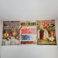 Lot of 3 Vtg Walter T Foster Art Books Mix Color Oil Painting 2 Still Life