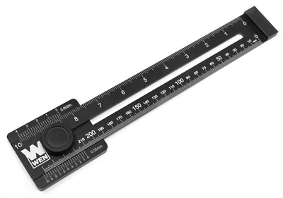 WEN ME251R 10'' Aluminum Offset Marking Gauge/Layout Tool with Laser-Etched Scale