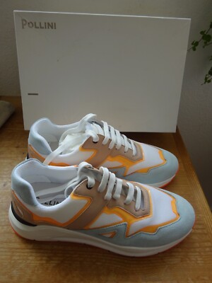 Pollini Sneaker orange Gr. 45 Herren, UVP 295,- , neu aus Italien