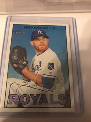 2016 Topps Heritage High Number  #549  Ian KENNEDY ROYALS Gum Stain variation