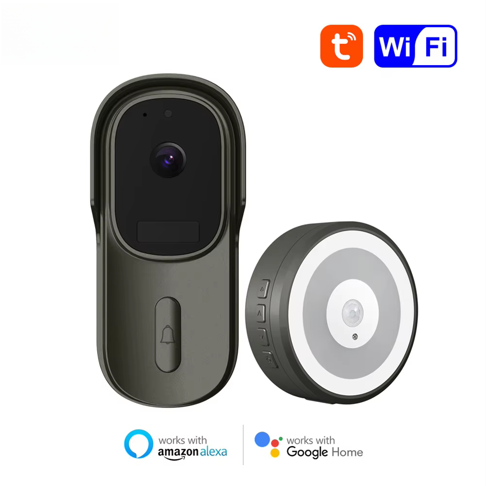 Video Doorbell Smart Waterproof WiFi Wireless Door Bell DC AC Battery Powered-image