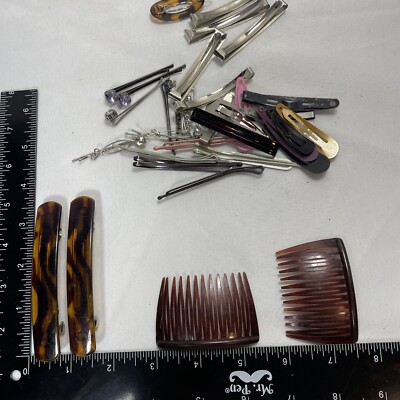 Hair Accessory Lot Combs, Clips And Barrette Lot Vintage | eBay display picture 1