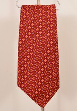 VTG Men's NOS 1970s Red  Yellow Abstract Pattern Wide Necktie 70s Tie