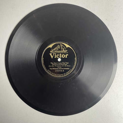 10" 78 RPM-Paul Whiteman-The One I Love/Shanghai Lullaby/Victor 19245 - Picture 2 of 4