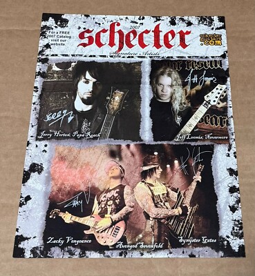 Schecter Guitar Research - LOOMIS / HORTON / AVENGED SEVENFOLD - 2007 Print Ad
