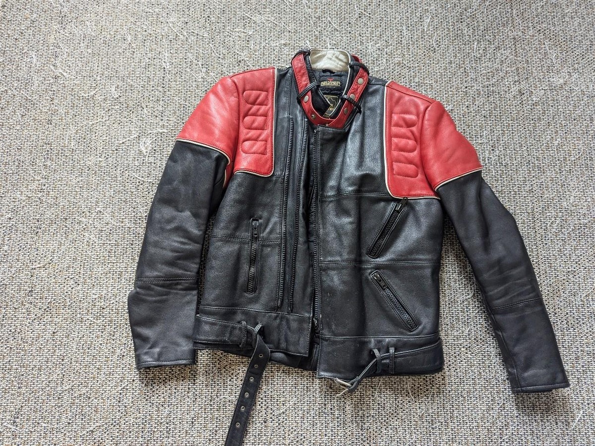 旧車 CBXカラー 3XL バイク用 レザージャケット ブラック レッド s-l1200.jpg