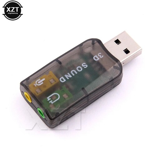 Audio Card USB for Mic / Speaker Adapter Surround Sound 7.1 for Laptop PC - Photo 9/9