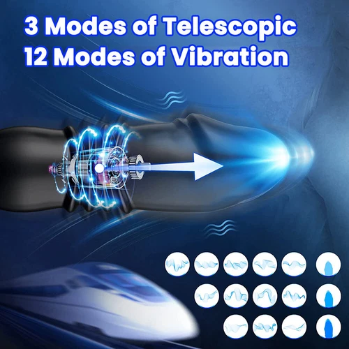 Male Prostate Massager Vibrator Thrusting Anal Butt Plug Dildo Sex Toys for Men - Picture 5 of 33