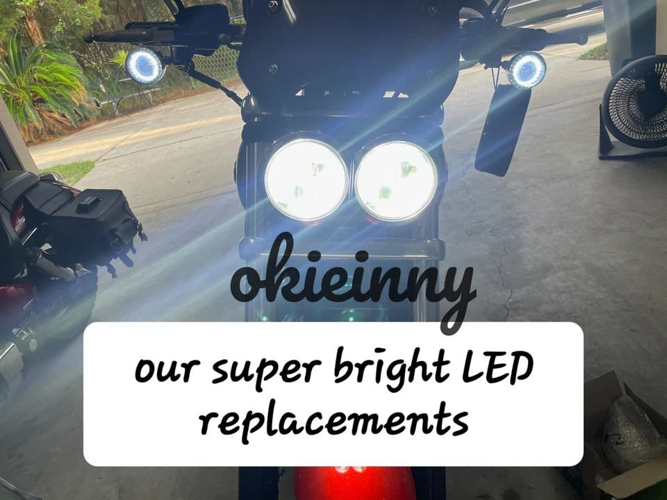 2 bombillas de faros SUPER LED para Harley-Davidson 2008-2010 FXDF 1GY4 DYNA FAT BOB Foto 4 de 4