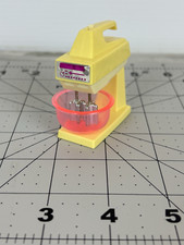 Vintage 1986 Barbie Doll Wind Up Kitchen Stand Mixer and Pink Bowl Working