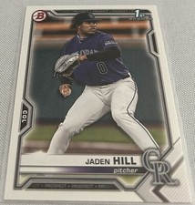 2021 Bowman Draft Baseball Jaden Hill Colorado Rockies 1st Bowman #BD-142