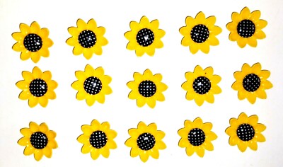 SUNFLOWER 3D SPECIAL Magnets Set of 15 Handmade Decorative Office Memo
