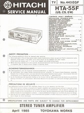 Hitachi - HTA-55F Receiver - Original Service Manual