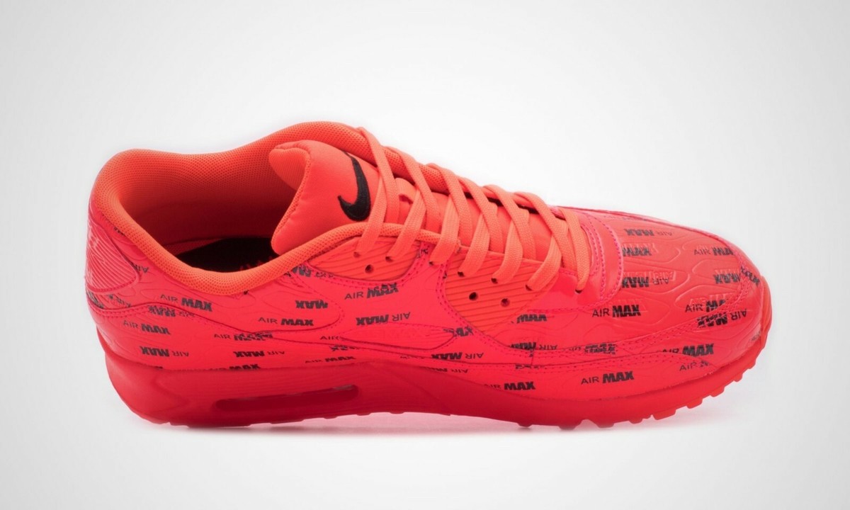 Nike Air Max 90 Premium Leather Bright Crimson 700155-604 Mens Sz