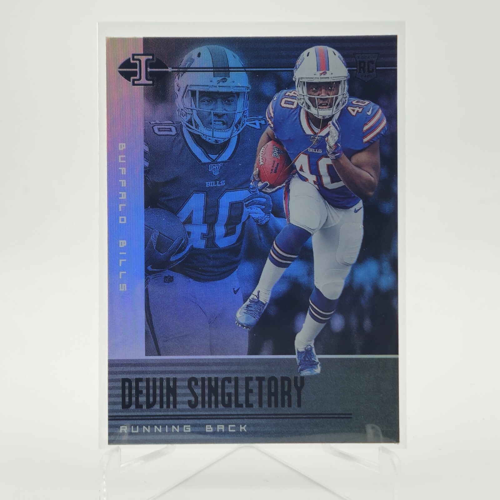 2019 Panini Illusions - Trophy Collection Sapphire #62 Devin Singletary (RC)