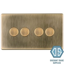 Antique Brass Screwless Switches and Sockets Flat Concealed Plate