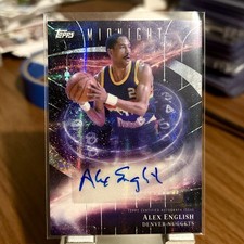 2025-26 Topps Midnight - Stroke of Midnight Autographs Alex English #SM-AE 