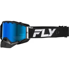 Zone Snow Goggles - Black/Black with Sky Blue Mirror/Blue Lens 37-50280