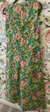 70's Vintage Floral Jumpsuit Super Wide Leg Funky Psychedelic Mrs Roper READ